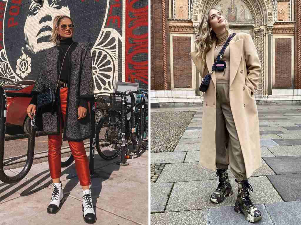 Foto 1: Reprodução/Instagram @thassianaves; Foto 2: Reprodução/Instagram @chiaraferragni. Clique na imagem e confira peças similares!