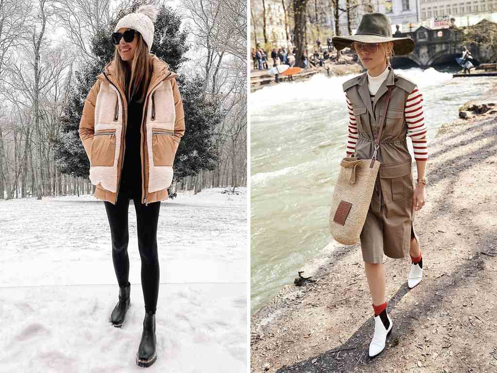 Foto 1: Reprodução/Instagram @fashion_jackson; Foto 2: Reprodução/Instagram @vikyandthekid. Clique na imagem e confira modelos de botas semelhantes!