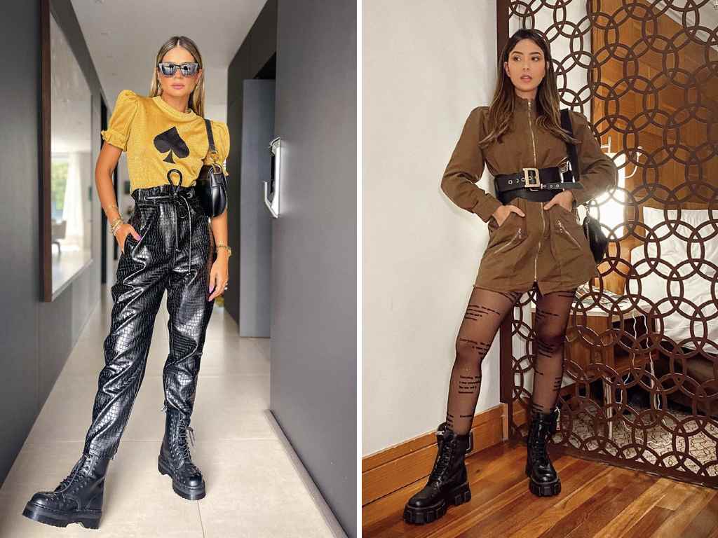 Foto 1: Reprodução/Instagram @thassianaves; Foto 2: Reprodução/Instagram @ricademarre. Clique na imagem e confira modelos de botas semelhantes!