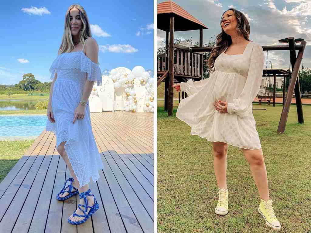 Foto 1: Reprodução/Instagram @micarocha; Foto 2: Reprodução/Instagram @tacielealcolea. Clique na imagem e confira peças similares!
