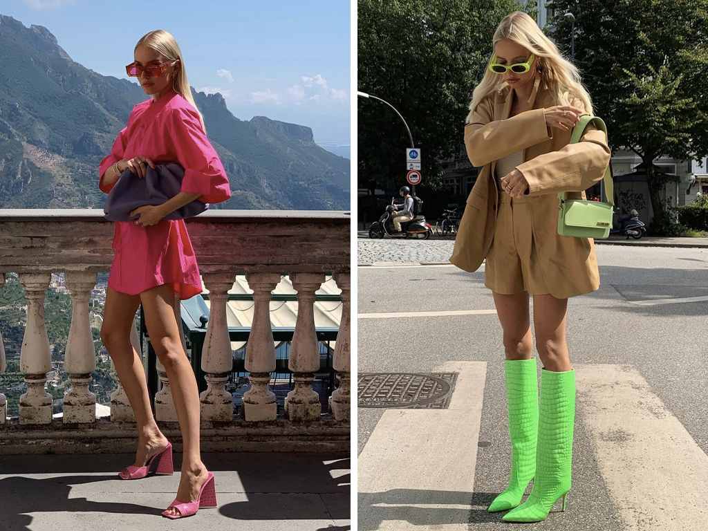 Looks de Leonie Hanne. Clique na imagem e confira peças de suas marcas favoritas! (Fotos: Reprodução/Instagram @leoniehanne.)