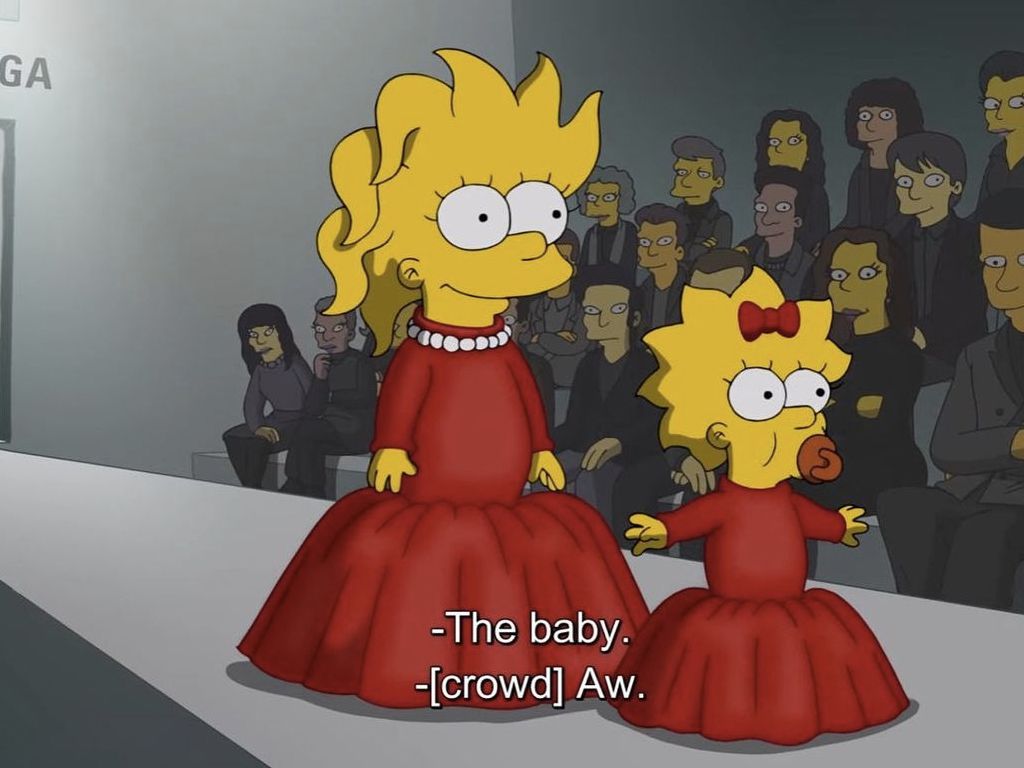 Personagens de "Os Simpsons" na parceria com a Balenciaga. Clique na imagem e confira peças incríveis da marca! (Foto: Reprodução/Instagram @voguebrasil).