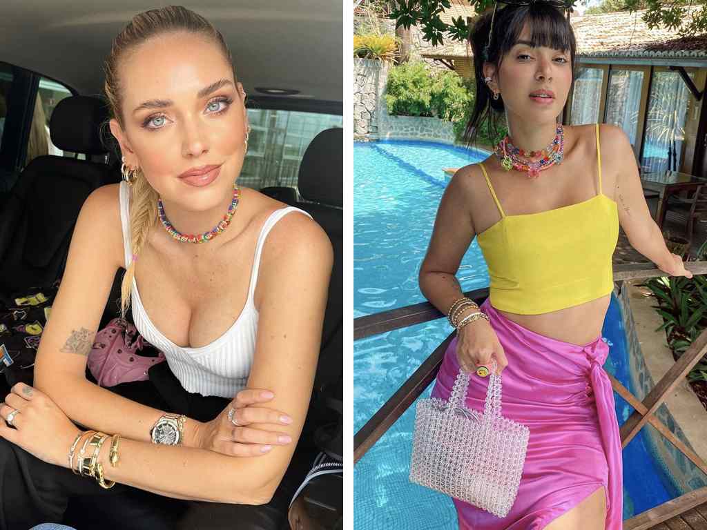 Foto 1: Reprodução/Instagram @chiaraferragni; Foto 2: Reprodução/Instagram @ricademarre. Clique na imagem e confira peças similares!