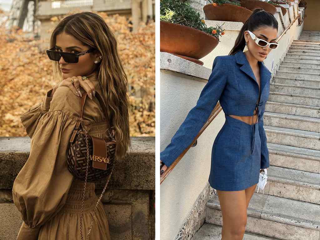 Foto 1: Reprodução/Instagram @thassianaves; Foto 2: Reprodução/Instagram @camilacoelho. Clique na imagem e confira peças similares!