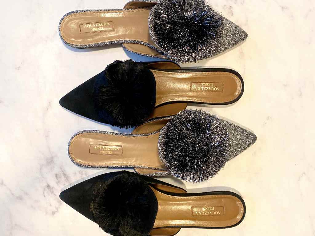 Mules Aquazzura. Clique na imagem e confira mais opções de presente!