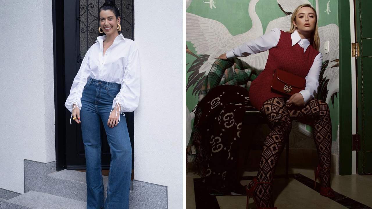Foto 1: Reprodução/Instagram @camilacoutinho; Foto 2: Reprodução/Instagram @mariabbraz. Clique na imagem e confira peças similares!