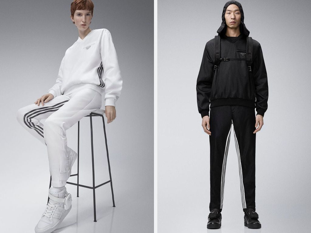 Peças da colaboração Adidas x Prada. (Foto: Reprodução/Instagram @prada)