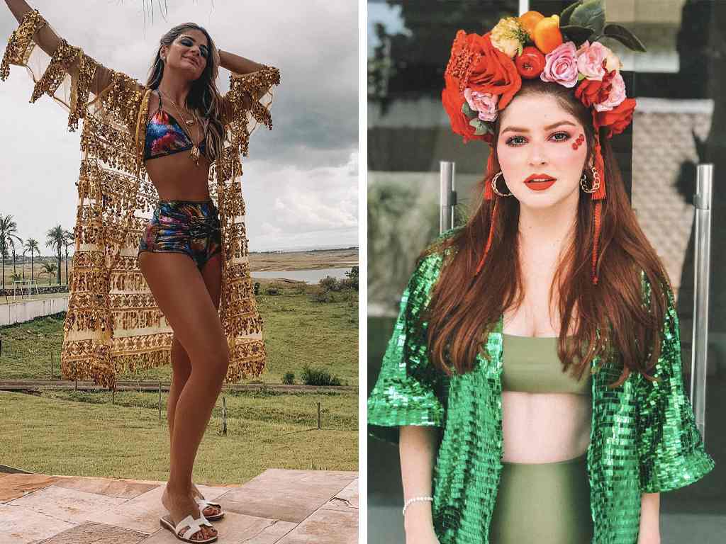 Foto 1: Reprodução/Instagram @thassianaves; Foto 2: Reprodução/Instagram @julia_lourenco. Clique na imagem e confira peças similares!