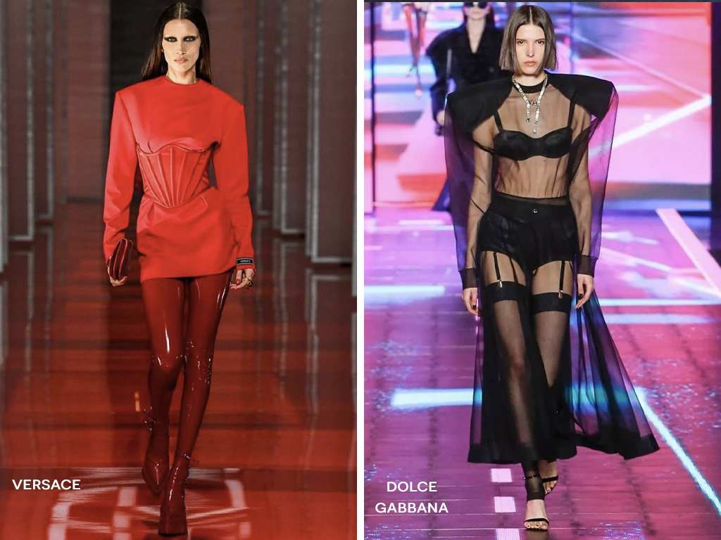 Foto 1: Reprodução/Instagram @brandsclubhouse; Foto 2: Reprodução/Instagram @dressy.magazine. Clique na imagem e confira peças das tendências!