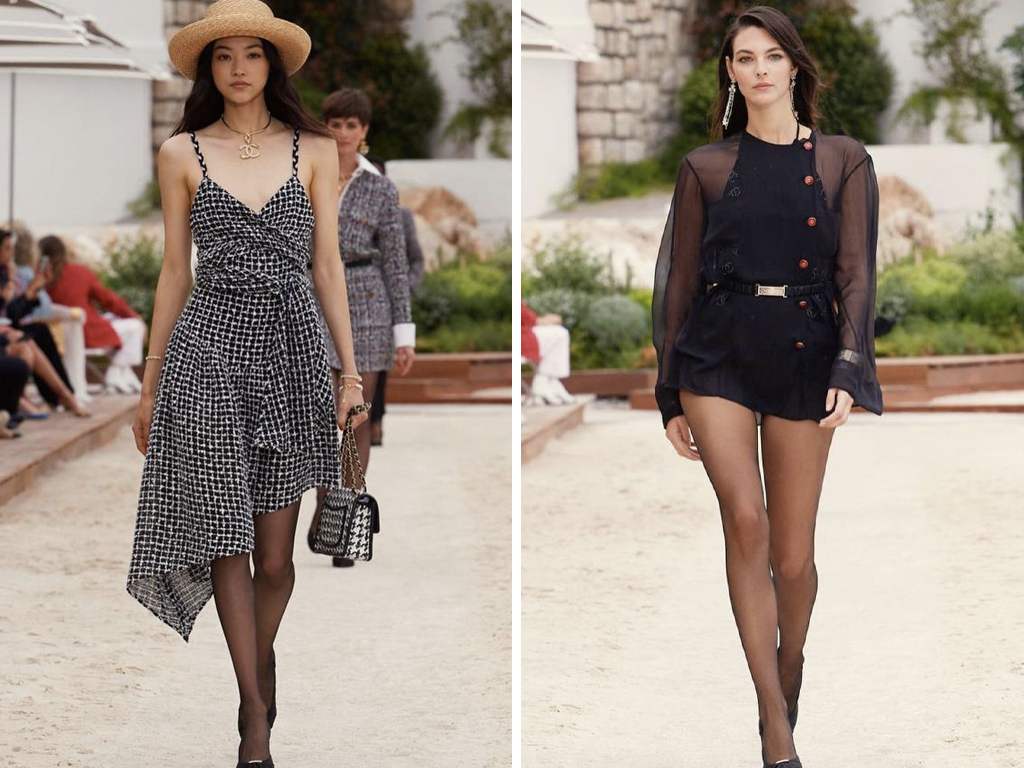 Looks da coleção Chanel Cruise 2022/23. Clique na imagem e confira mais criações da Chanel! (Fotos: Reprodução/Instagram @anno8o7)