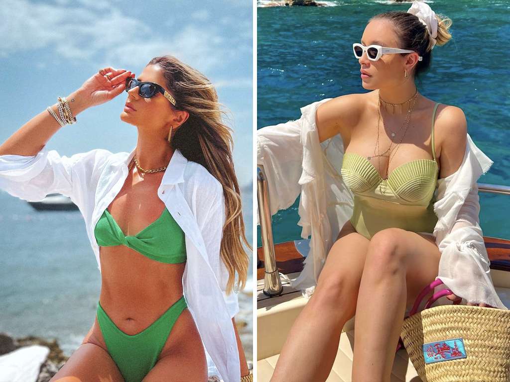 Foto 1: Reprodução/Instagram @thassianaves; Foto 2: Reprodução/Instagram @mariabbraz. Clique na imagem e confira peças similares!