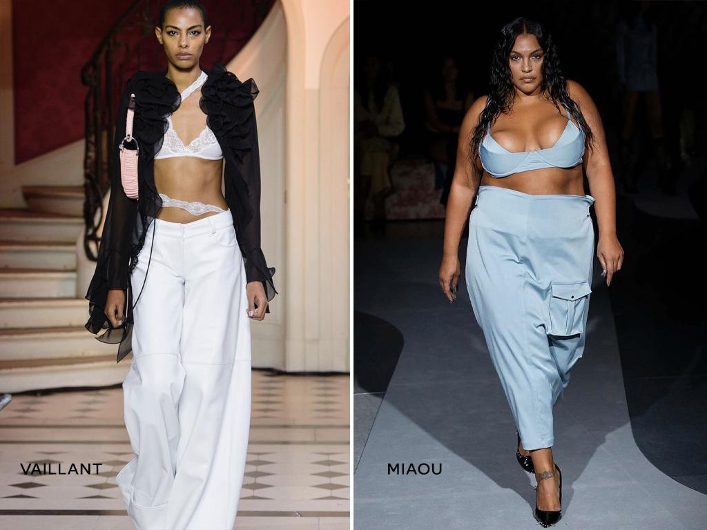 Tendência de Tons Desérticos na Semana de Moda da temporada Primavera/Verão 2023. (Foto 1: Reprodução/Instagram @vaillantstudio; Foto 2: Reprodução/Instagram @miaou)