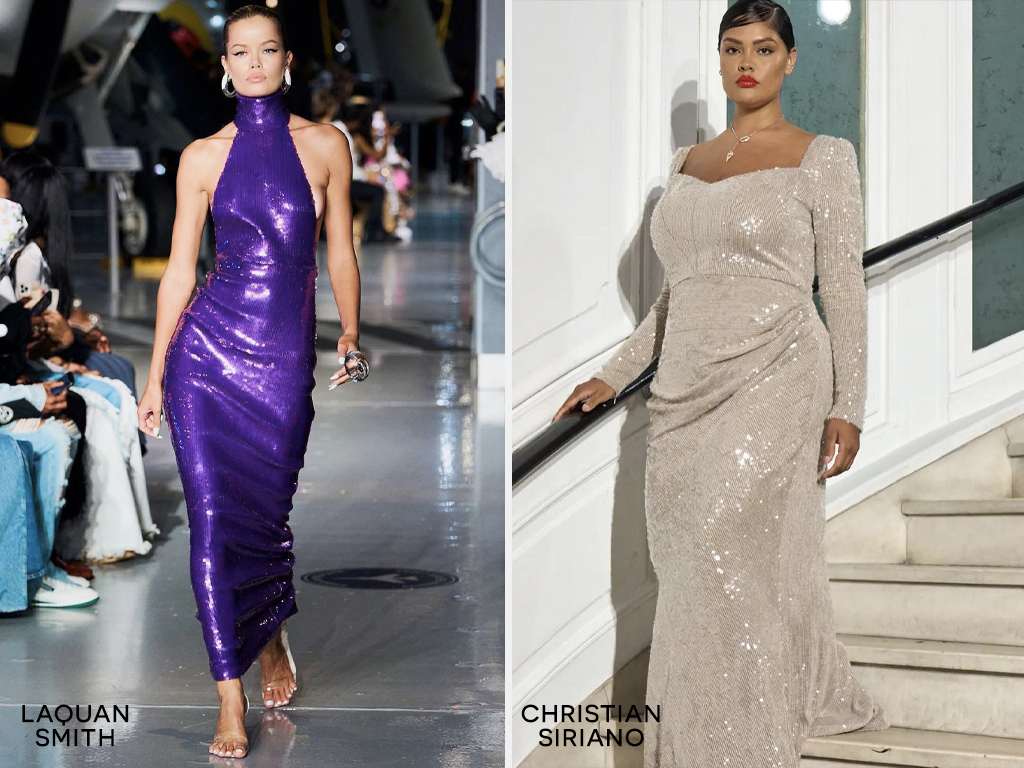 Foto 1: Reprodução/Instagram @laquan_smith; Foto 2: Reprodução/Instagram @csiriano. Clique na imagem e confira peças das tendências!