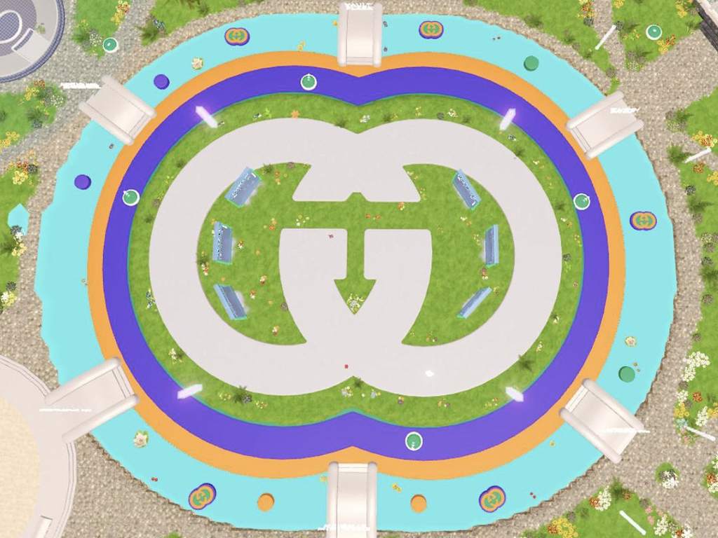 Gucci Town na Roblox. Clique na imagem e confira criações da marca! (Foto: Reprodução/Instagram @gucci)