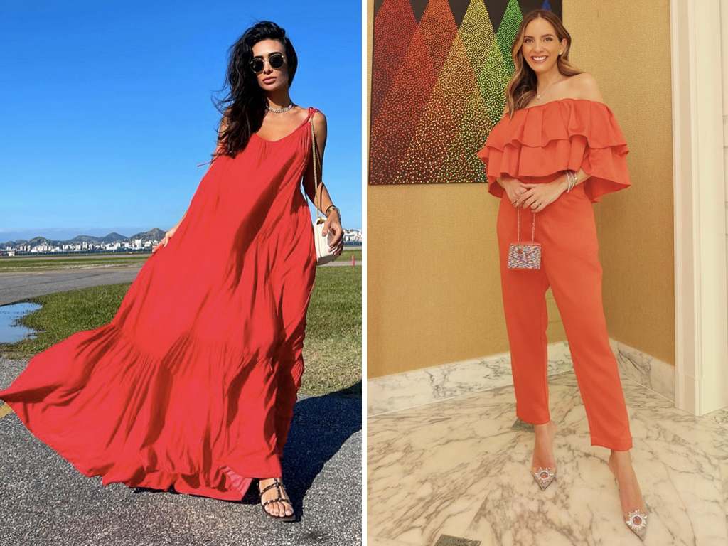 Foto 1: Reprodução/Instagram @silviabraz; Foto 2: Reprodução/Instagram @lelesaddi. Clique na imagem e confira peças similares!