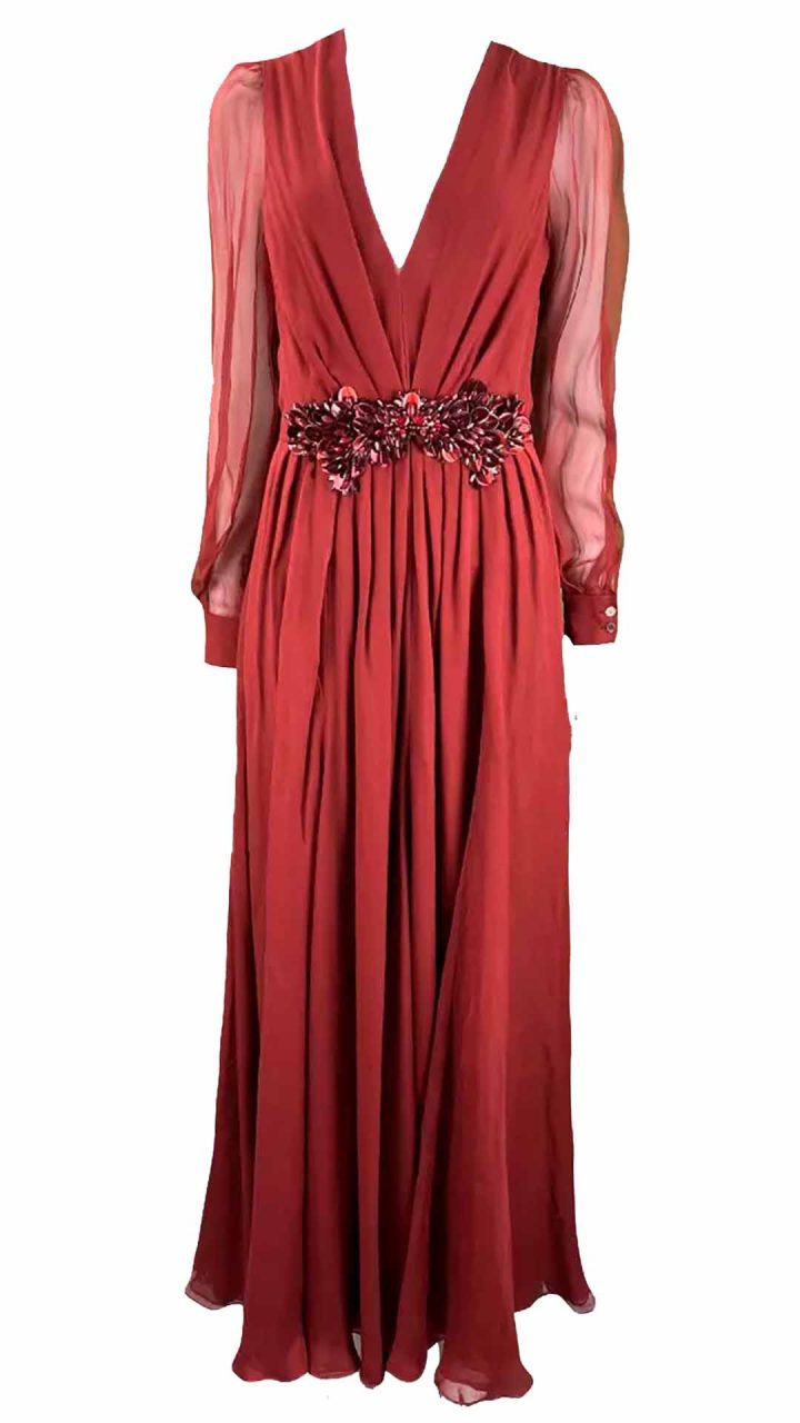 Vestido Gucci Pedrarias Vermelha
