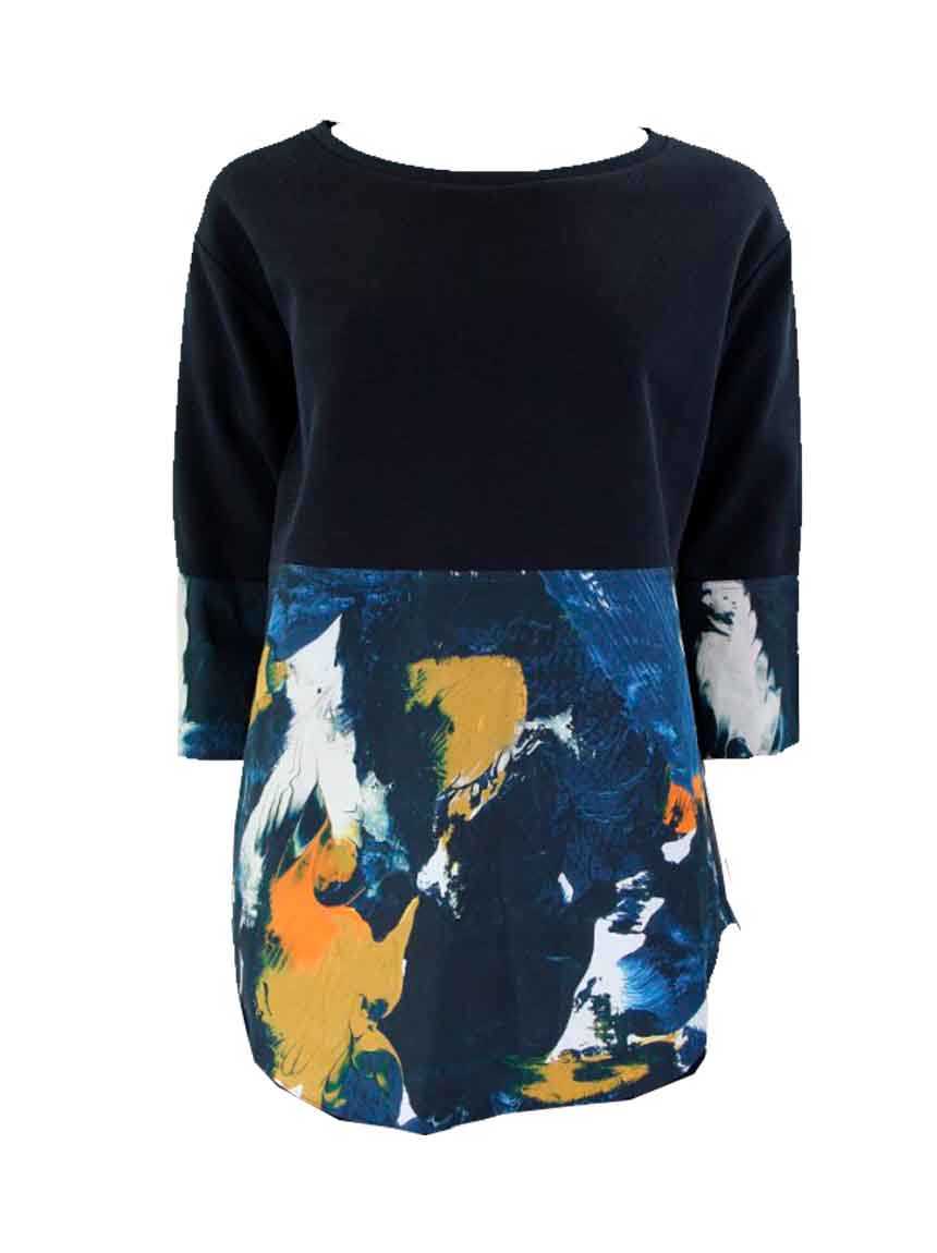 Blusa COS Estampada Preto