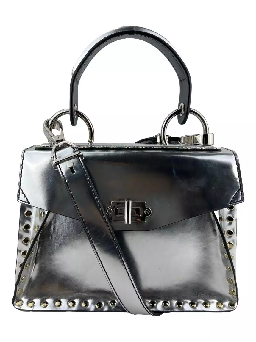 Bolsa com Alça Proenza Schouler Small Hava Top-Handle Metalizada