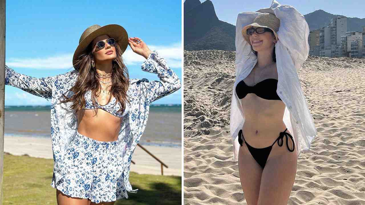 Foto 1: Reprodução/Instagram @thassianaves; Foto 2: Reprodução/Instagram @camilacoutinho. Clique na imagem e confira peças similares!