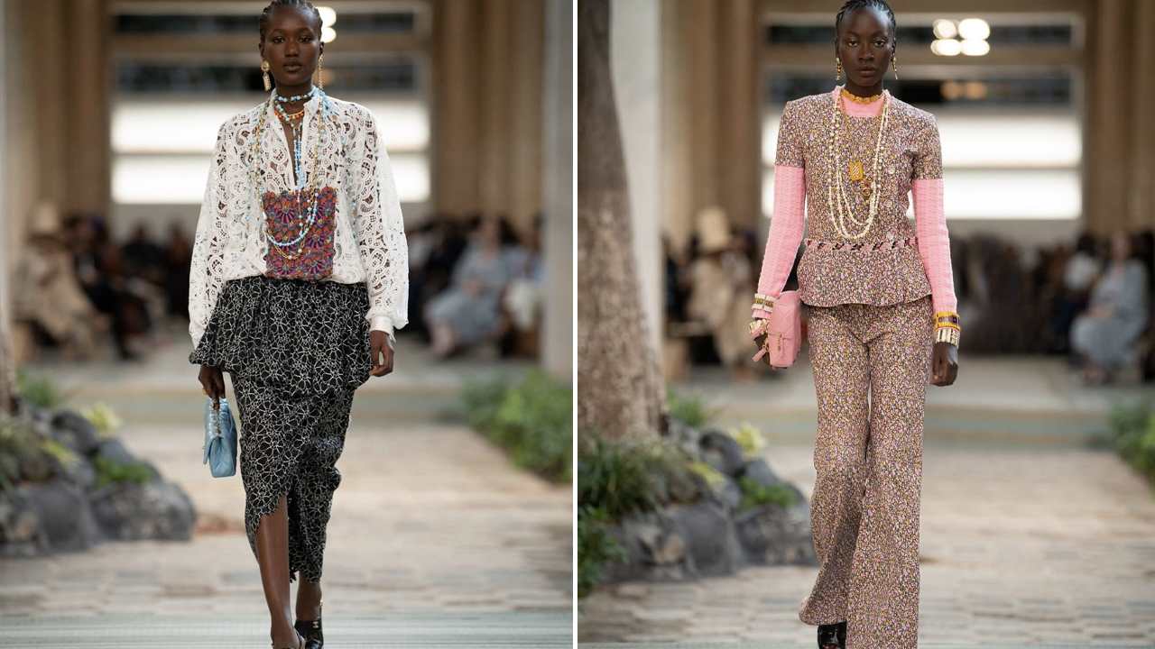 Looks da coleção Métiers d'Art da Chanel. Clique na imagem e confira mais criações da maison. (Fotos: Reprodução/Instagram @lofficielkorea)