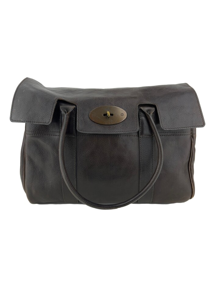 Bolsa com Alça Mulberry Bayswater Couro Marrom