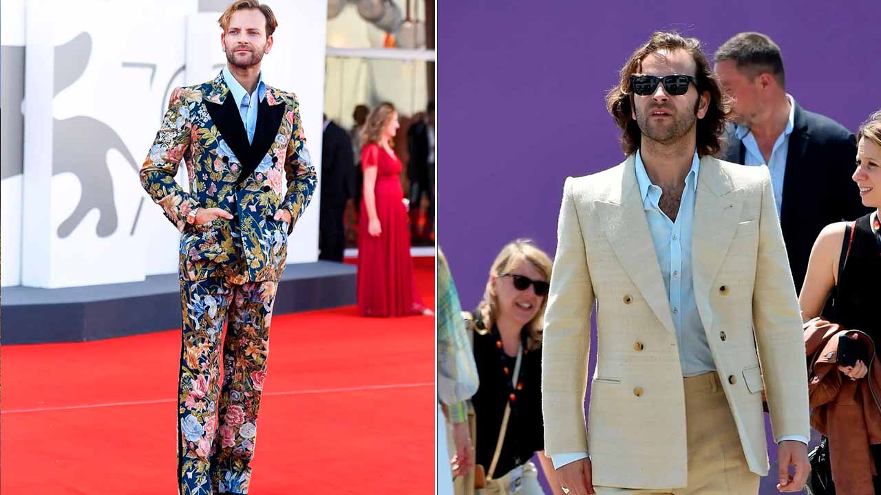 Montagem duas fotos de um dos embaixadores da Gucci.