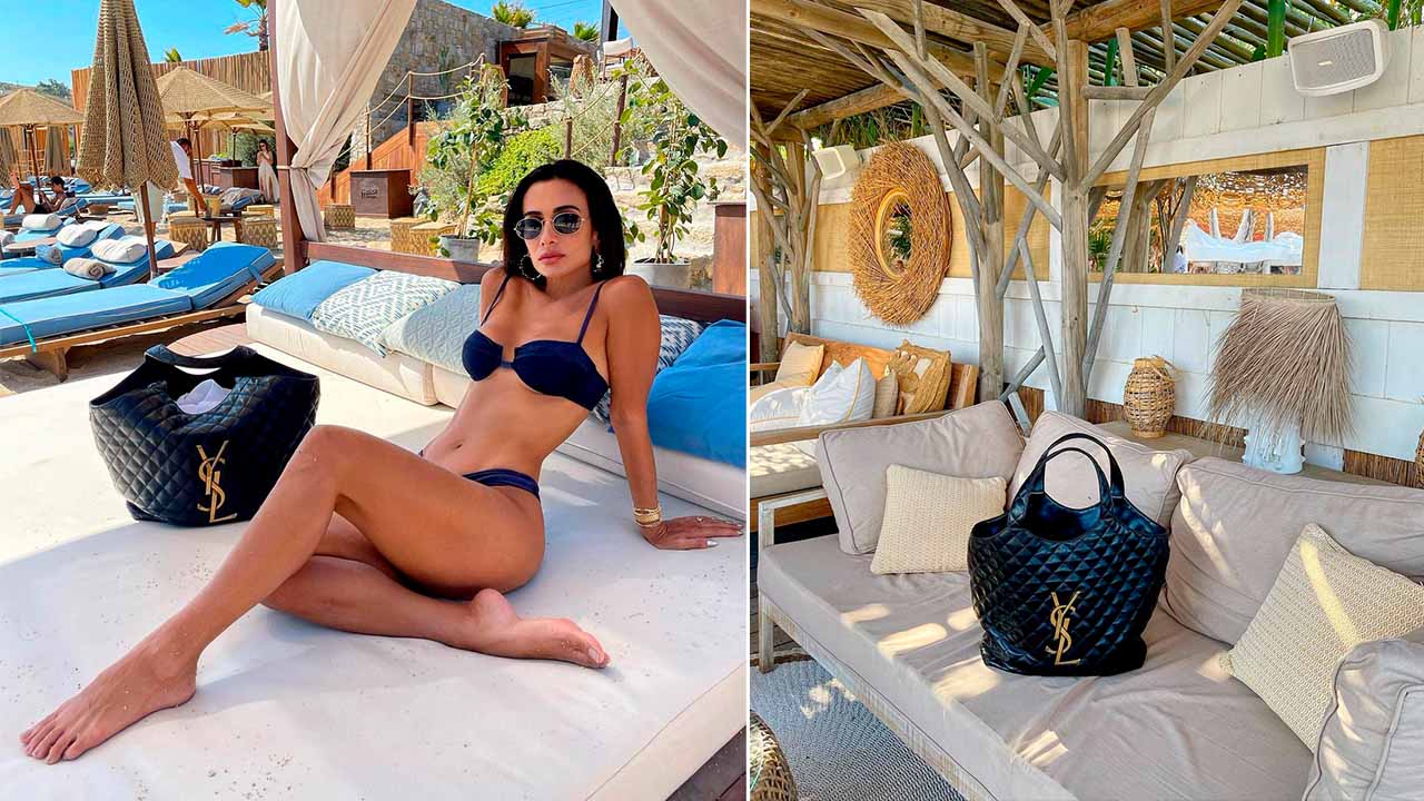 Uma das bolsas favoritas para o verão de 2023 é o modelo Icare da Saint Laurent.