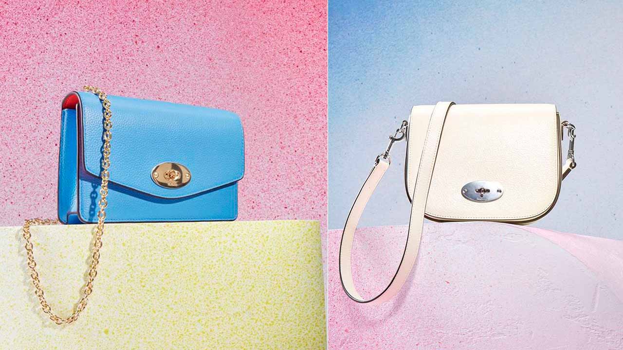 Imagem com duas fotos de Bolsas Darley da Mulberry
