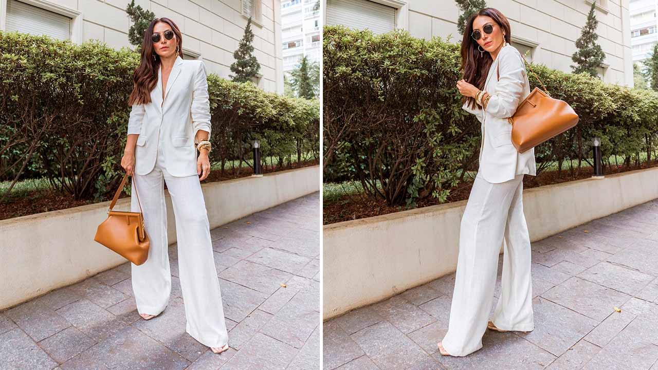 Montagem com duas fotos de mulher usando bolsa da Fendi.