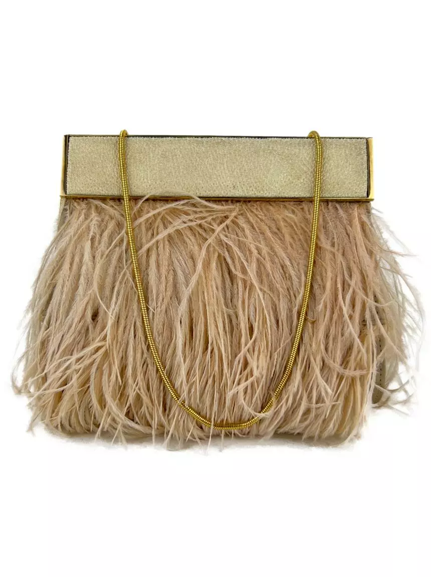 Bolsa com plumas perfeit para baile de carnaval