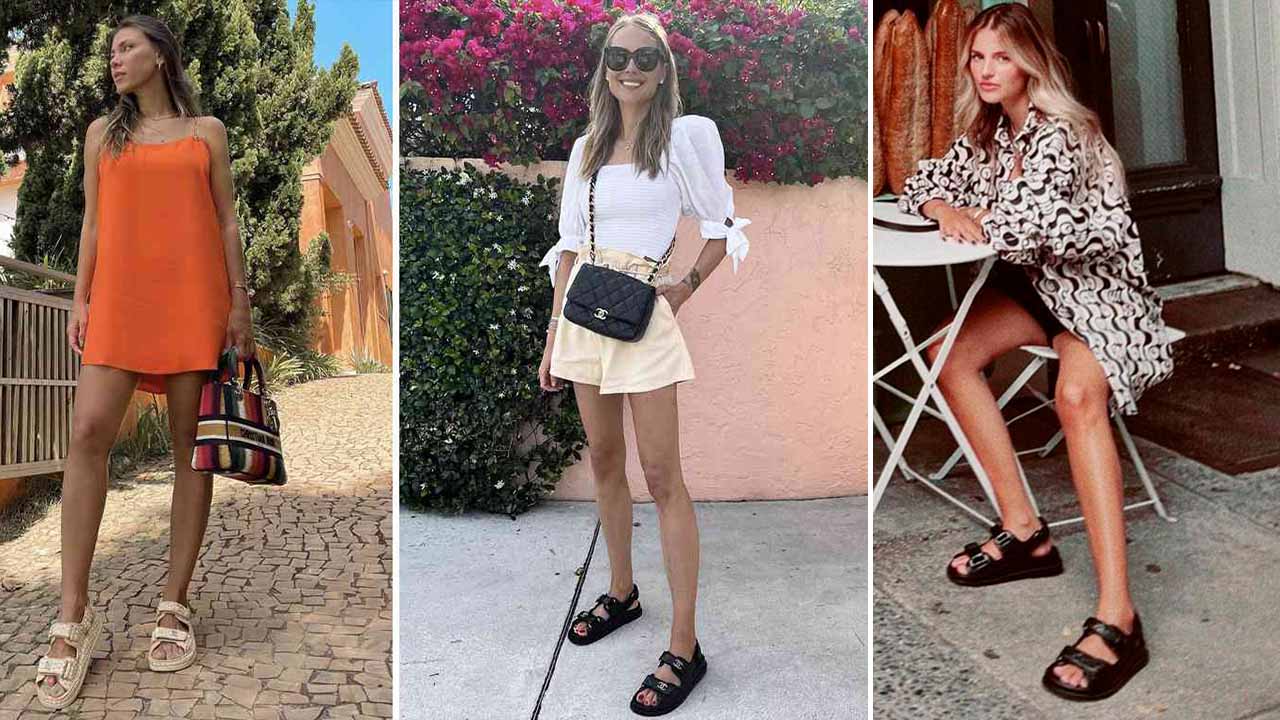 Montagem com três images de mulheres mostrando como usar papete em diferentes looks.
