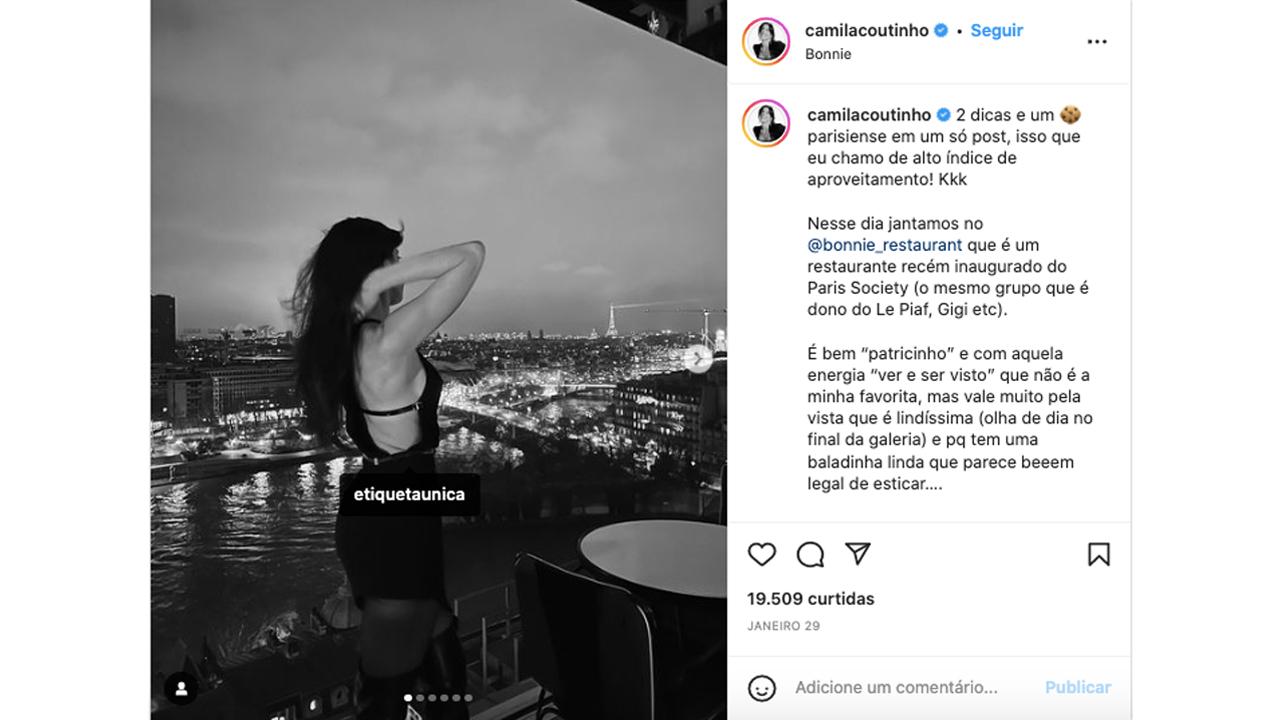 Camila Coutinho usa vestido Anthony Vaccarello do Etiqueta Única