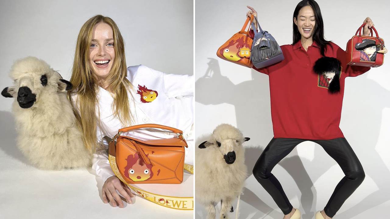 Colaboração Loewe x Howl's Moving Castle. Clique na imagem e confira criações da grife espanhola! (Fotos: Reprodução/Instagram @loewe).