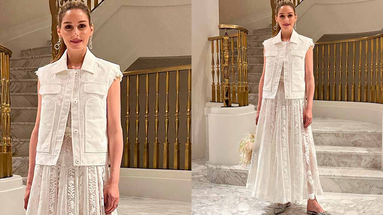 Montagem duas fotos de mulher usando colete com vestido uma tendência do verão 2023.