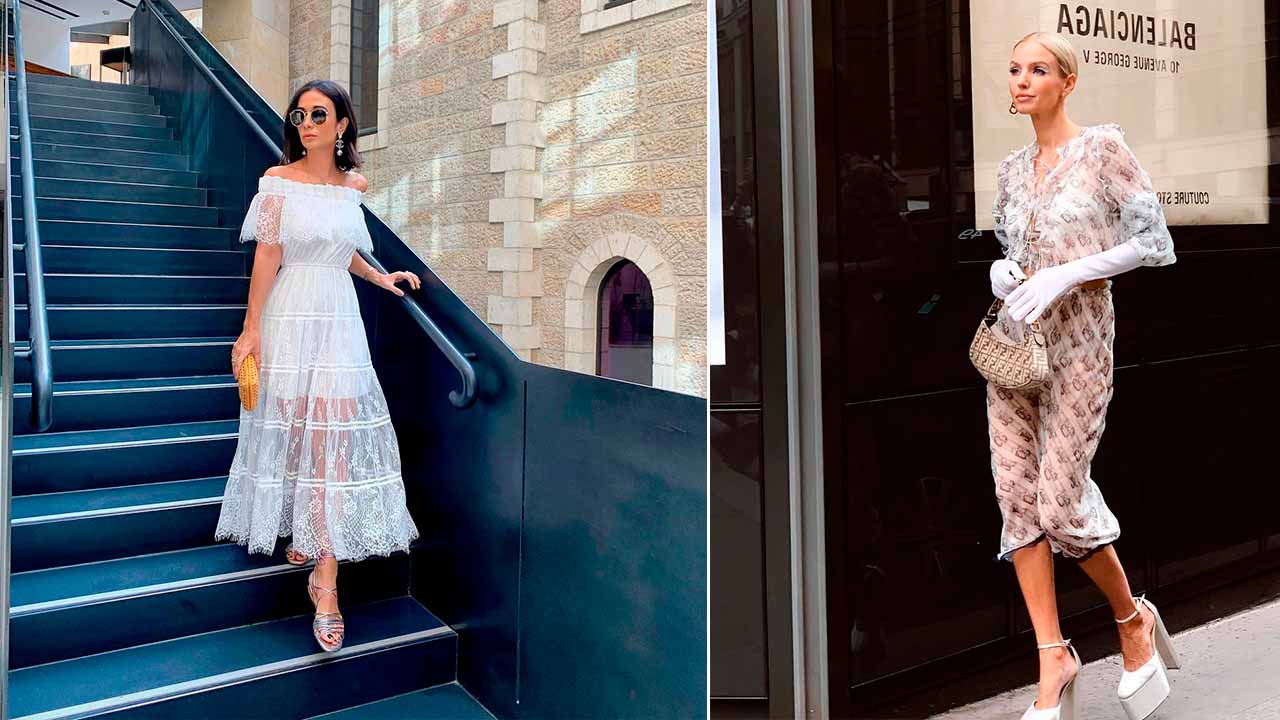Vestidos com transparência.