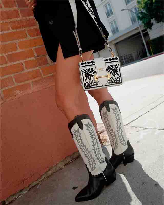 Botas Western também conhecidas como botas cowboy uma super tendência de outono 2023.