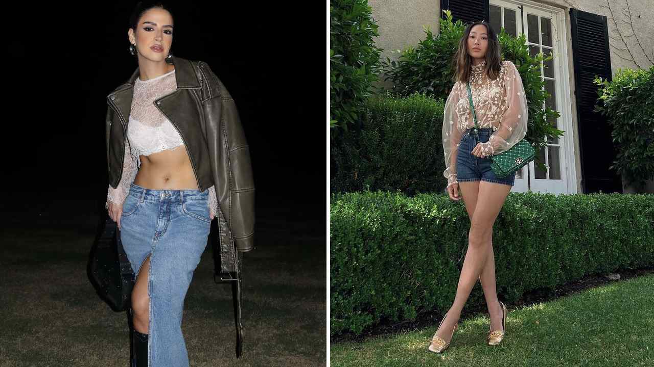 Foto 1: Reprodução/Instagram @leleburnier; Foto 2: Reprodução/Instagram @aimeesong. Clique na imagem e confira peças similares!