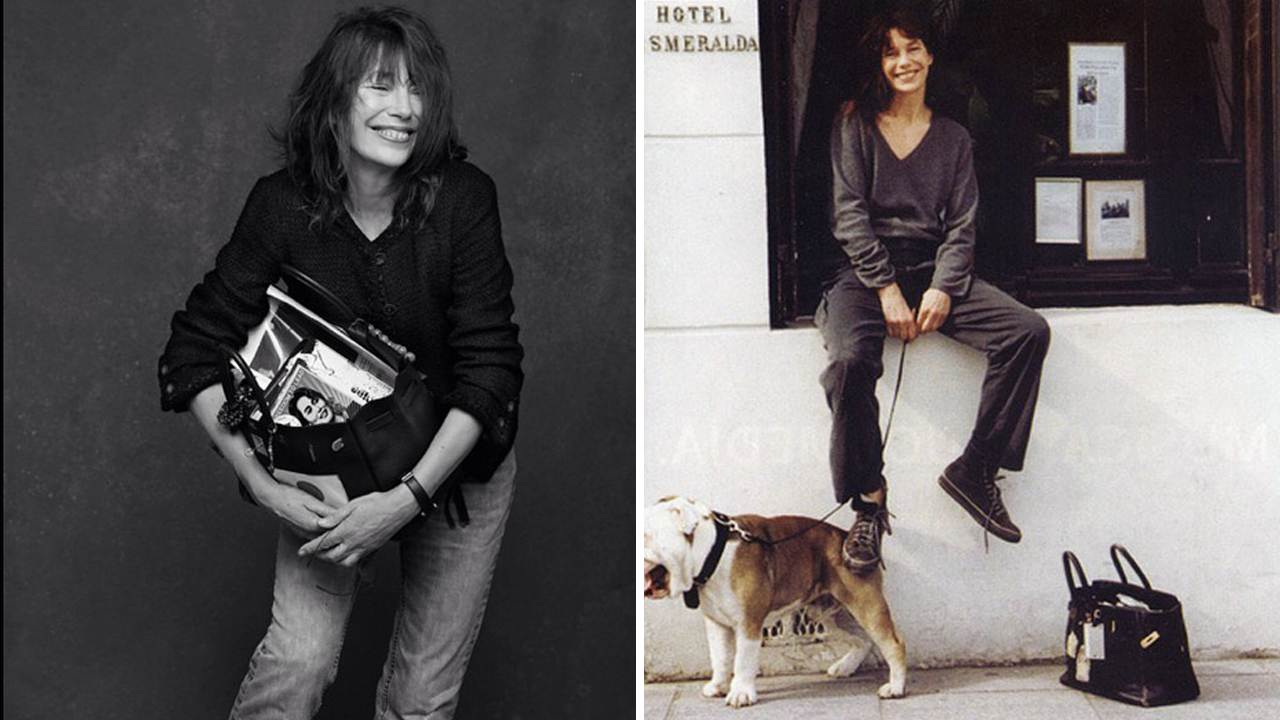 Jane Birkin com sua Hermès Birkin. Clique na imagem e confira mais modelos da marca! (Fotos: Reprodução/Instagram @janebirkindaily)