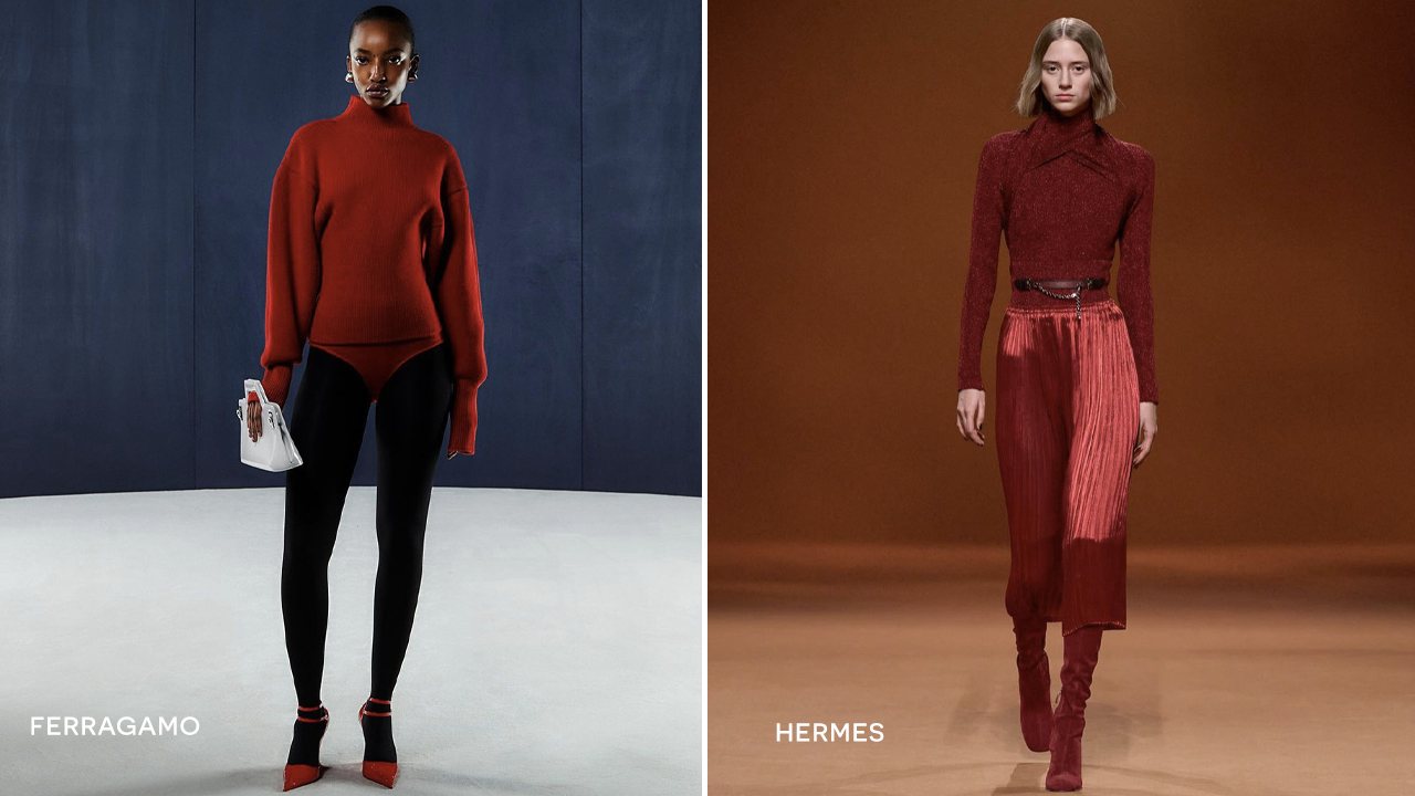 Foto 1: Reprodução/Instagram @ferragamo; Foto 2: Reprodução/Instagram @hermes. Clique na imagem e confira peças das tendências!
