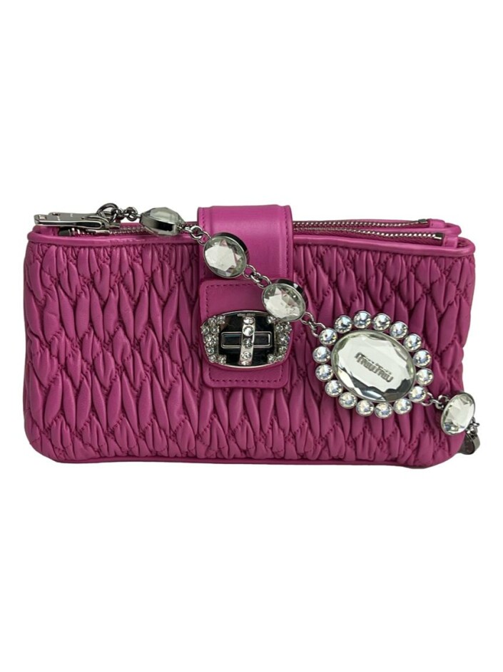Bolsa Miu Miu Matelassê Rosa