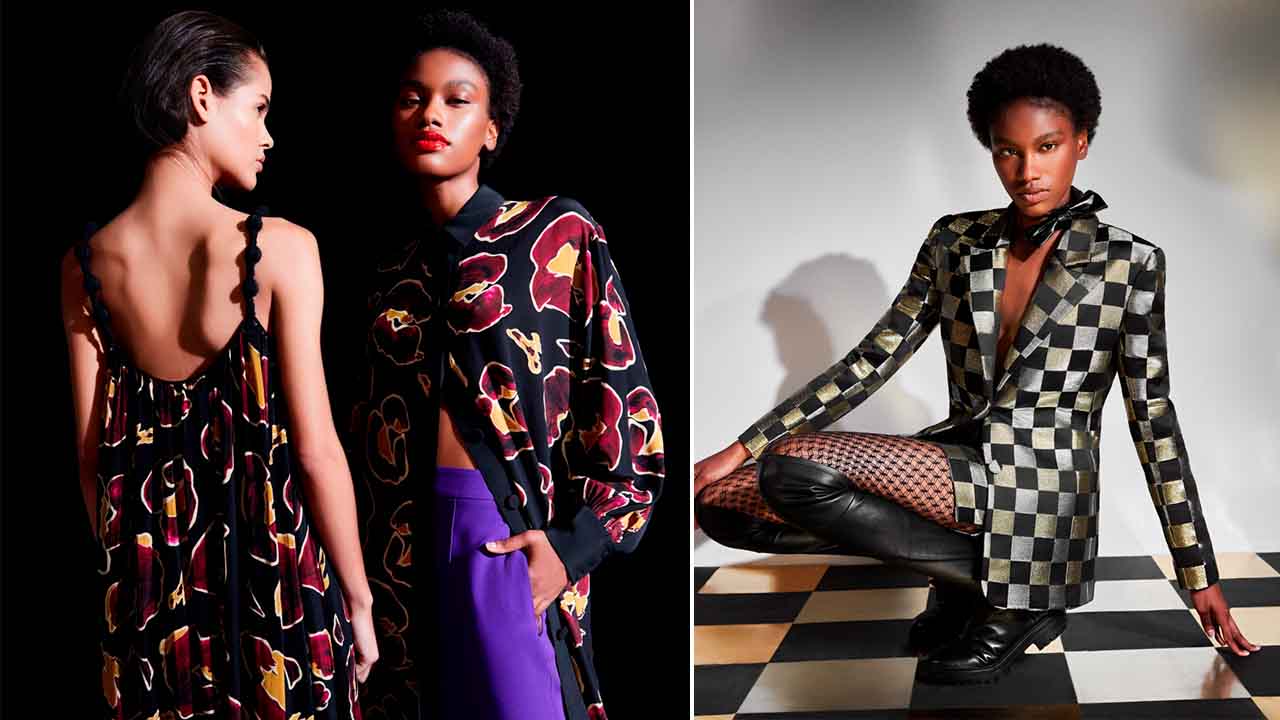 Monatagem com duas fotos de mulheres usando NK STore.