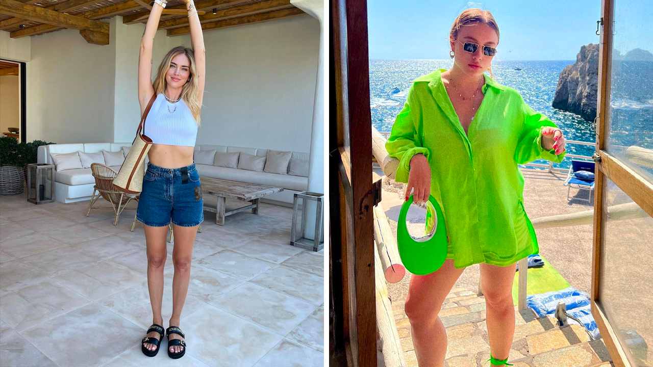Foto 1: Reprodução/Instagram @chiaraferragni; Foto 2: Reprodução/Instagram @mariabbraz. Clique na imagem e confira peças similares!