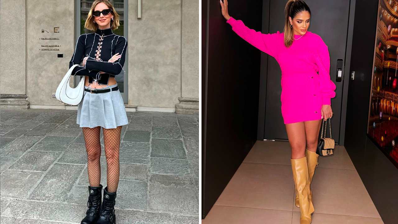 Foto 1: Reprodução/Instagram @chiaraferragni; Foto 2: Reprodução/Instagram @thassianaves. Clique na imagem e confira peças similares!