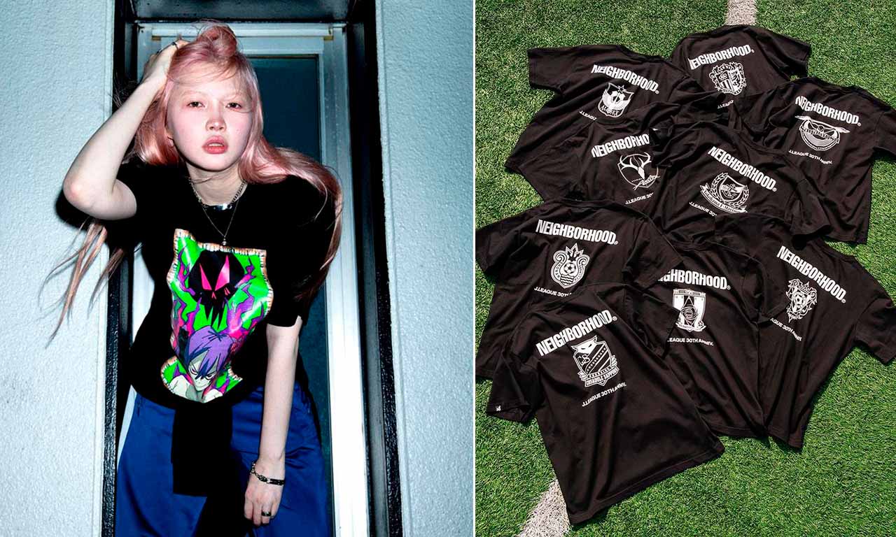 Montagens com fotos da marcas de moda  streetwear de luxo neighborhood.