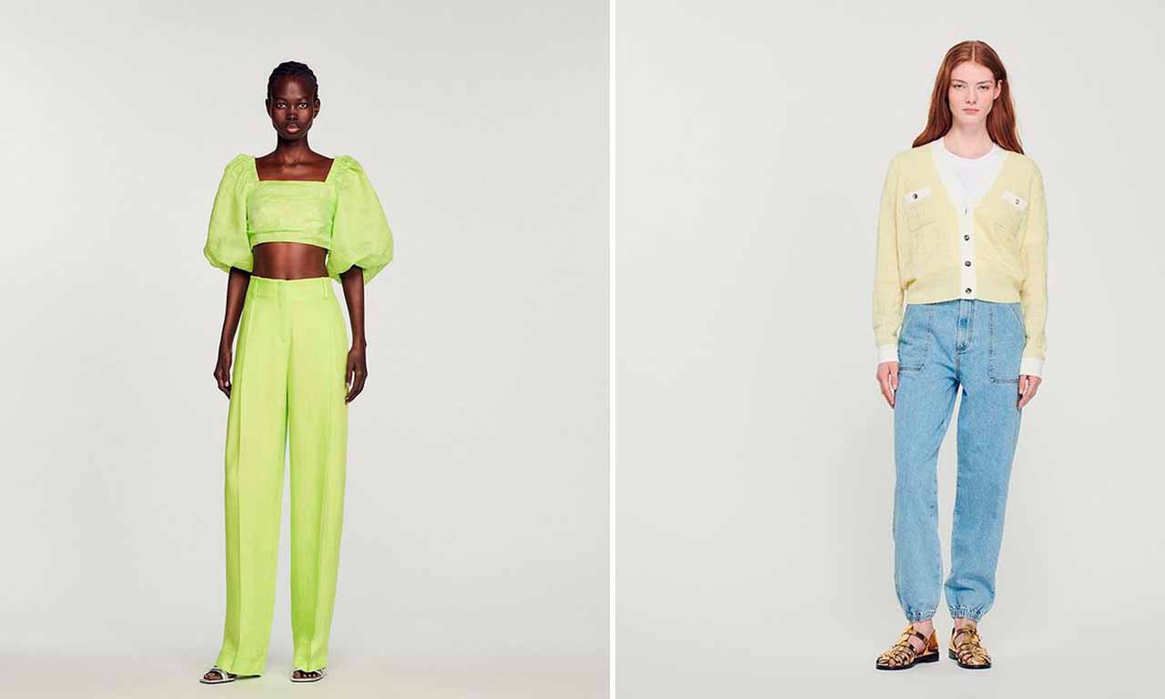 Foto de dois looks da Sandro Paris.
