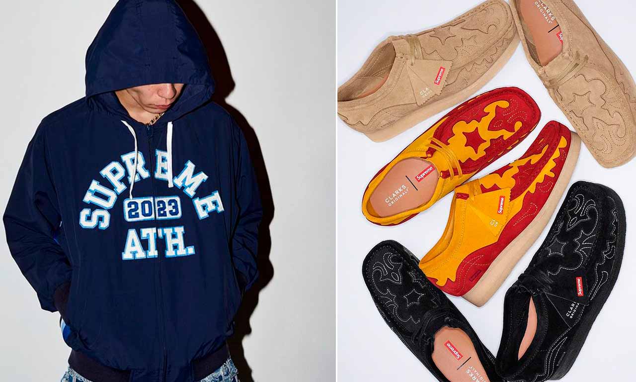 Fotos da marca de luxo streeetwear Supreme.