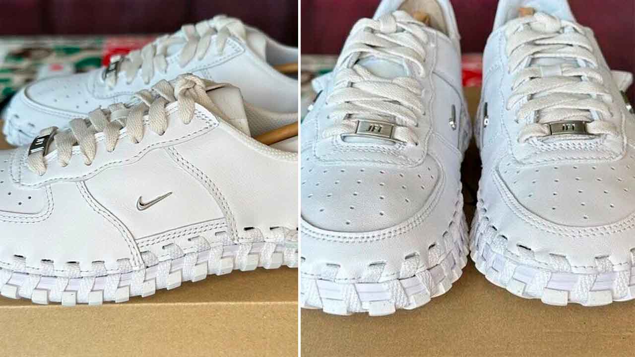 Tênis Nike e Jacqueus.