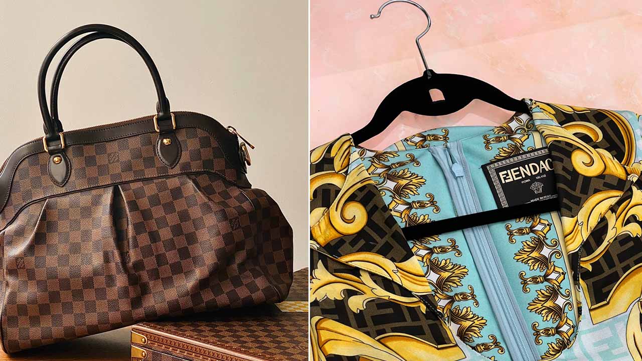 Vestido Fendace e Bolsa Louis Vuitton no Etiqueta Única com garantia de Autenticidade.