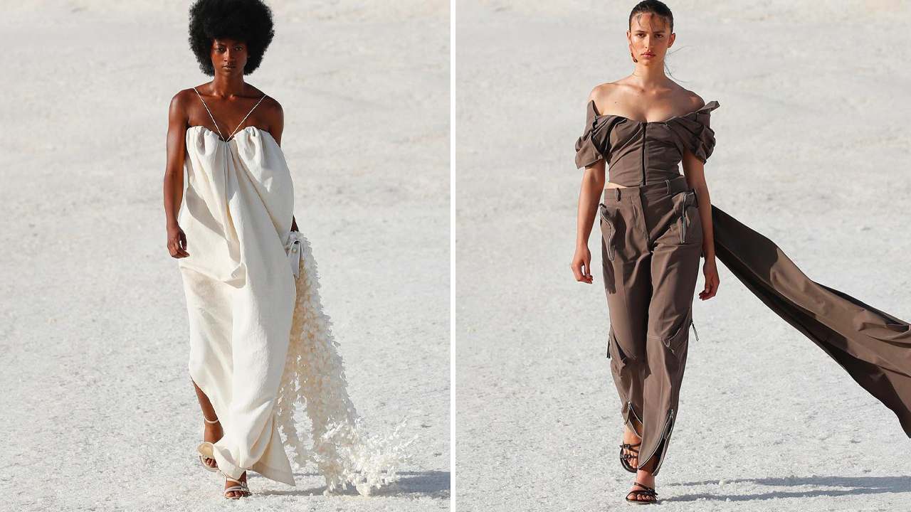 Desfile "Le Papier" da Jacquemus. Clique na imagem e confira criações da marca! (Fotos: Reprodução/Instagram @jacquemus)