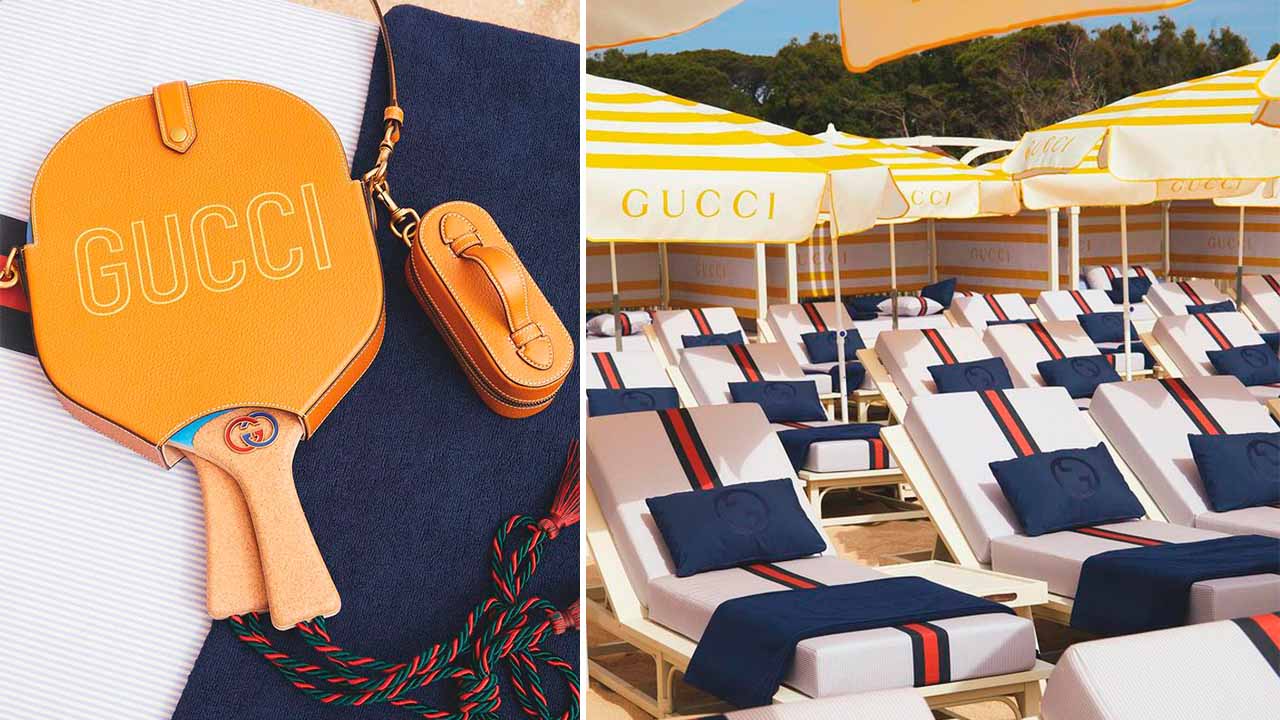 Praia Gucci em Saint Tropez.